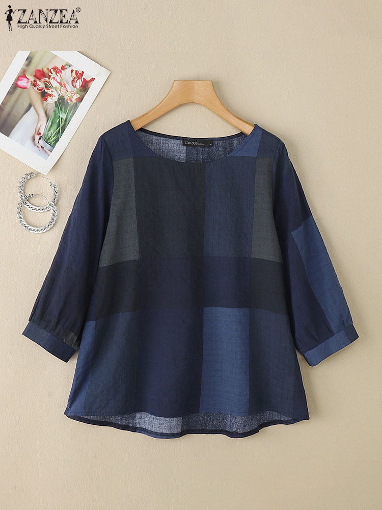 Women Formal Wear Tops - ZANZEA femmes chemise Vintage 2025 automne