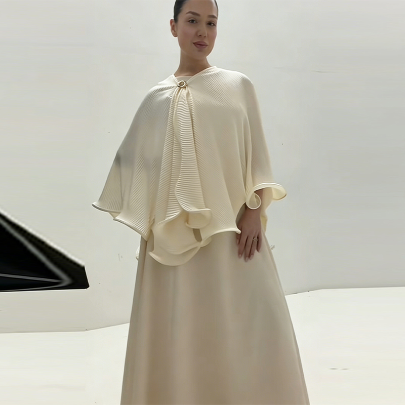 Women'S Elegant Formal Wear - Ensemble Robe et Châle Élégant et