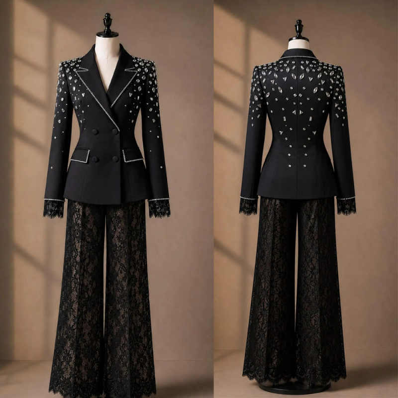 Women'S Formal Dinner Wear - Costume élégant pour femmes, veste à
