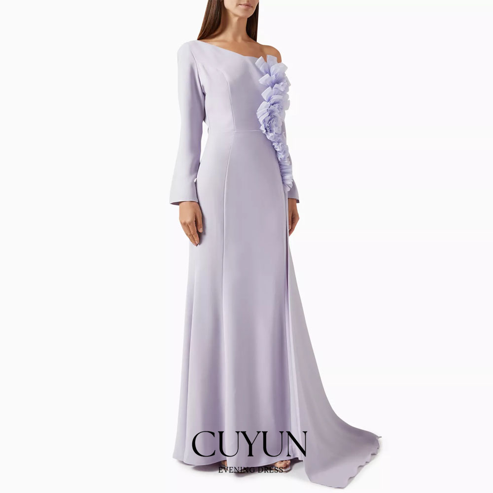 Women'S Formal Dinner Wear - CUYUN personnalisé une épaule élégante robe