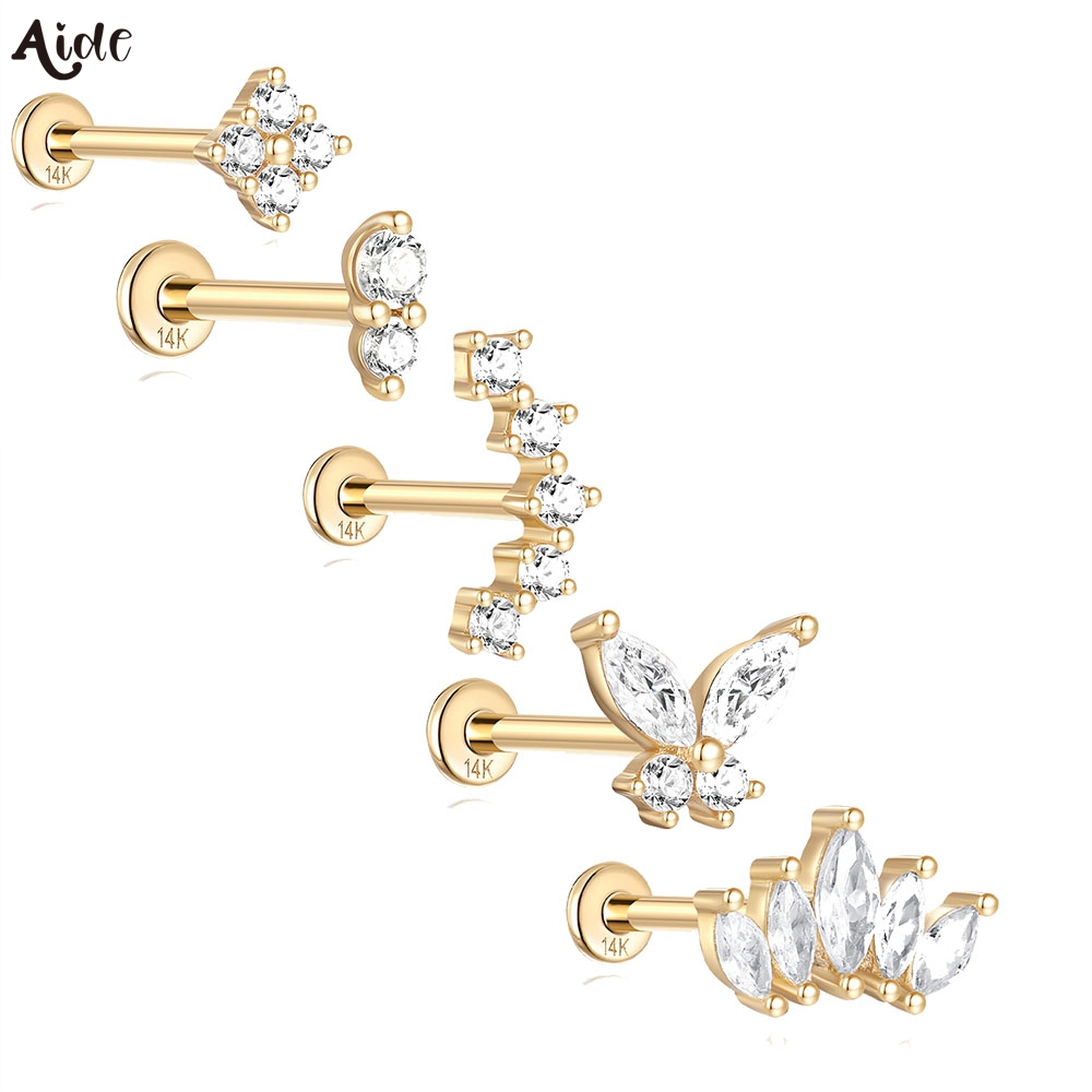 Pearl Earring Stud - Aide bricolage Zircon perle boucle d'oreille