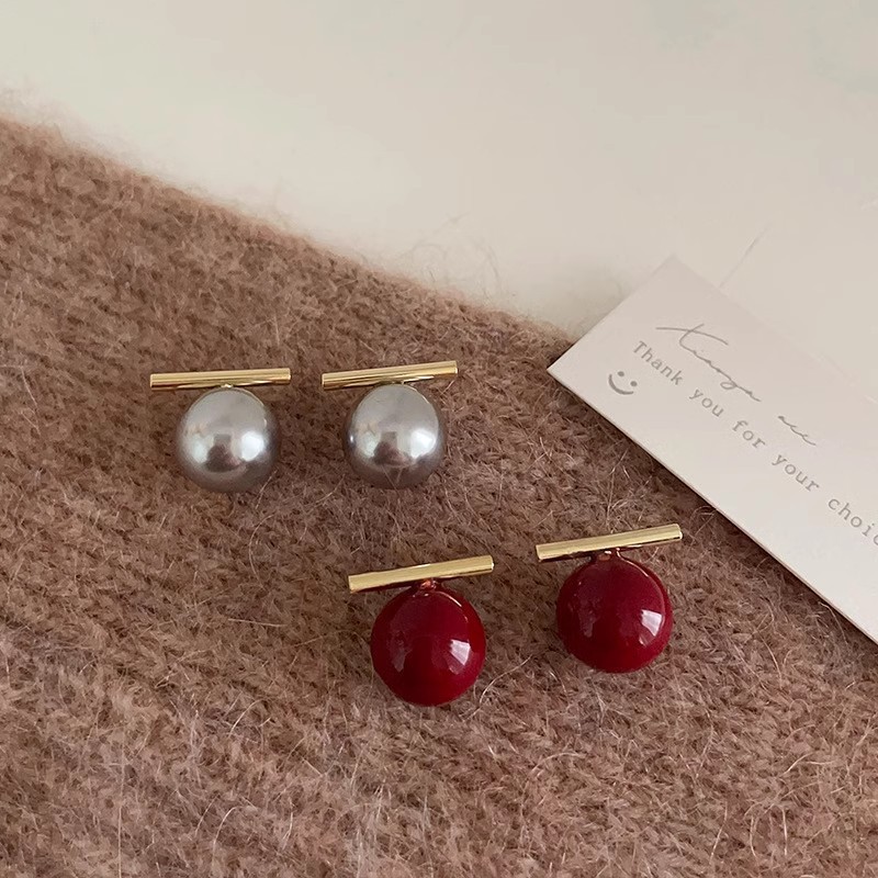 Pearl Earring Stud - Boucles d'oreilles tendance en argent 925