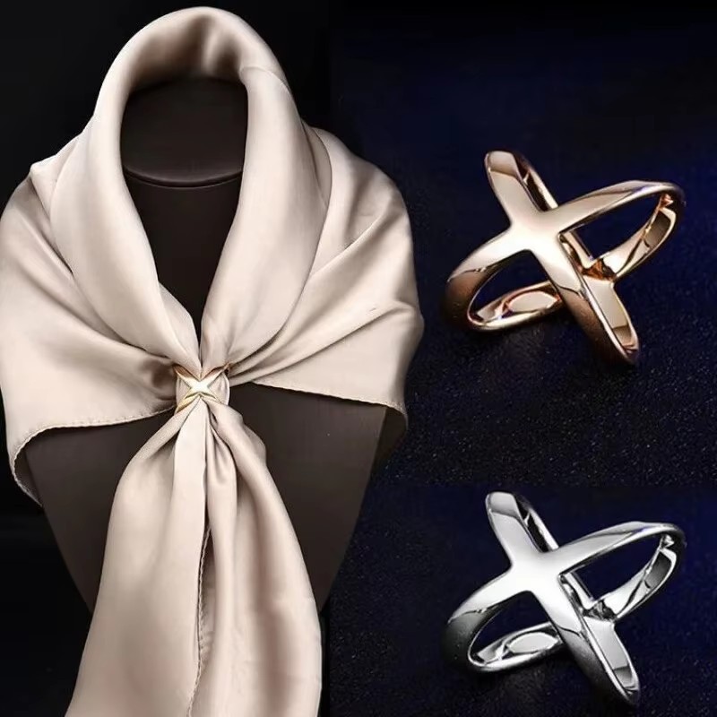 Silk Blouse Button - Écharpe multifonctionnelle à boucle en soie