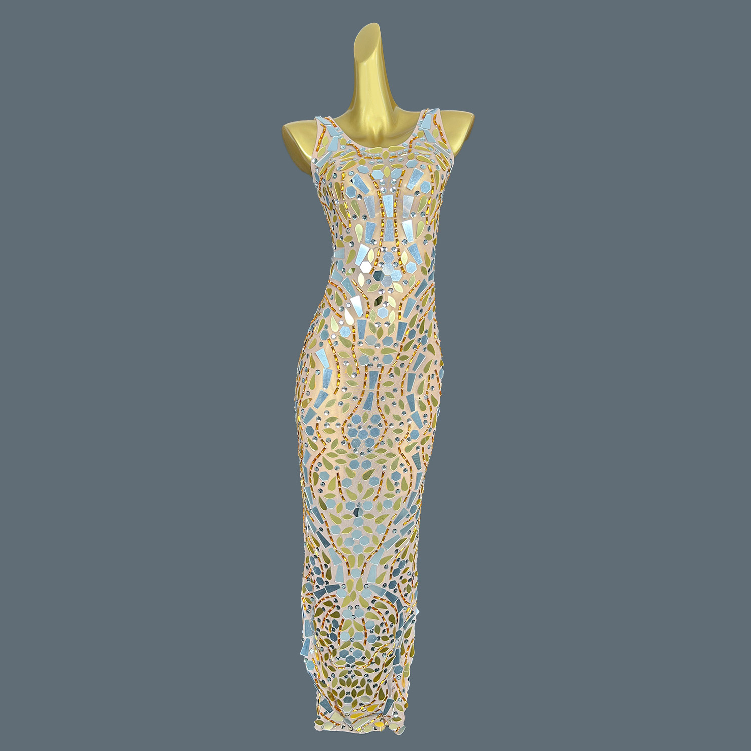 Women'S Formal Dinner Wear - Robe longue maxi extensible en maille