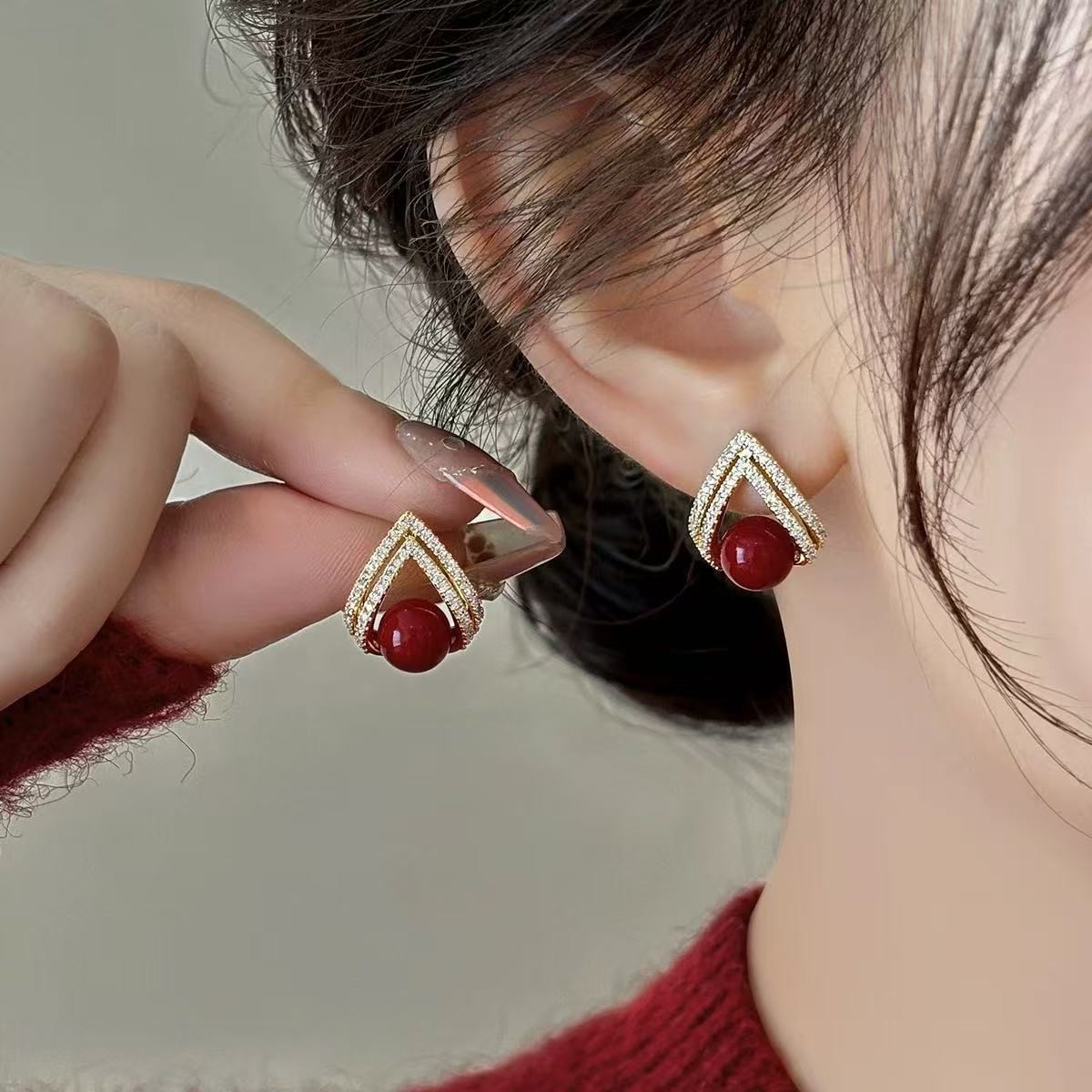 Boucles d'oreilles clous en ar - Pearl Earring Stud avis et prix