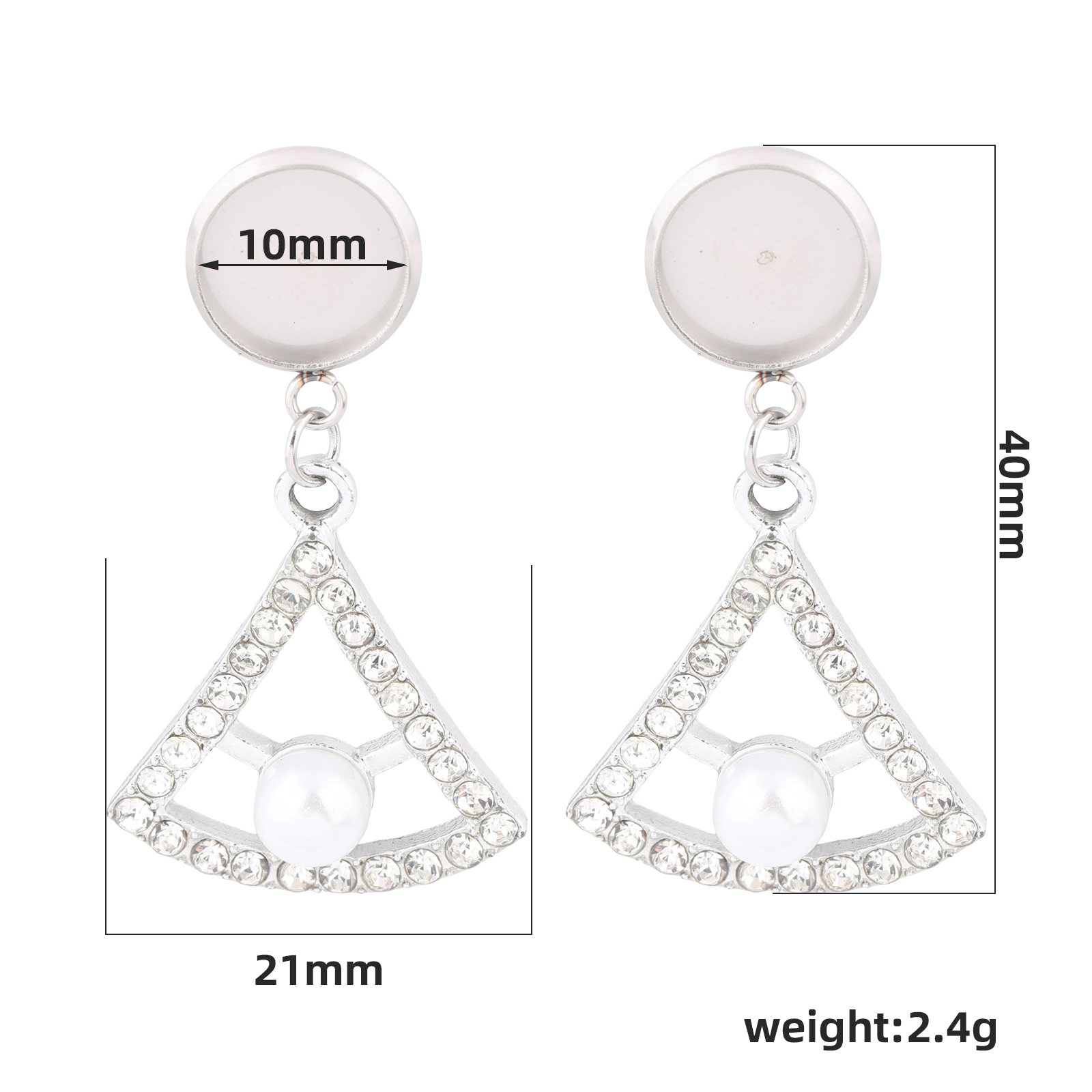 10 pièces de bases de boucles  - Pearl Earring Stud avis et prix