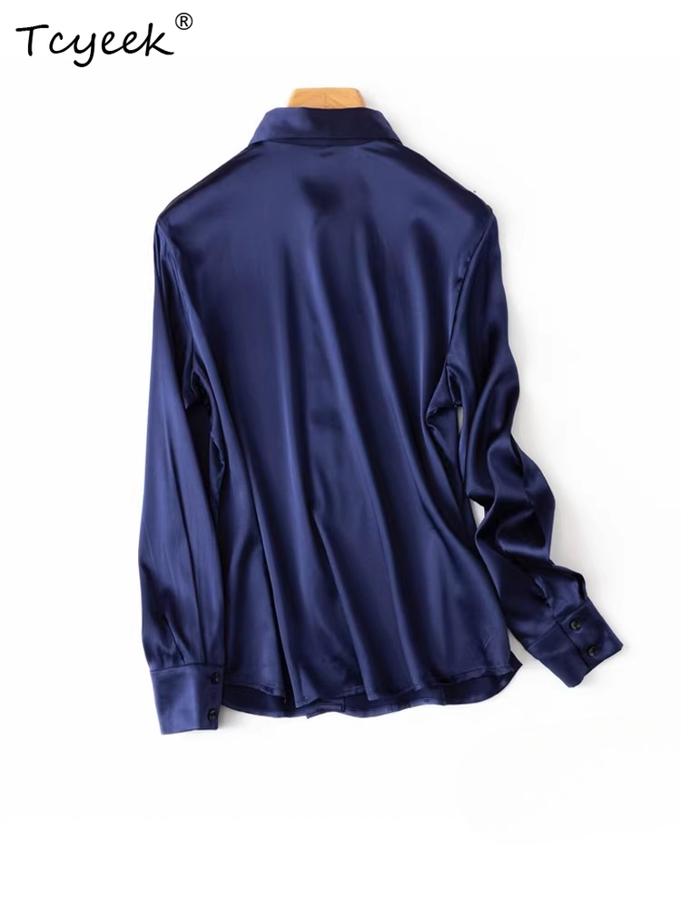 Tcyeek – hauts en soie de mûri - Silk Blouse Button avis et prix