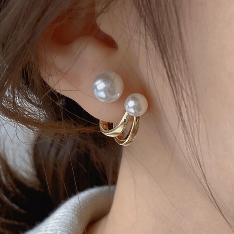 925 argent aiguille mode corée - Pearl Earring Stud avis et prix