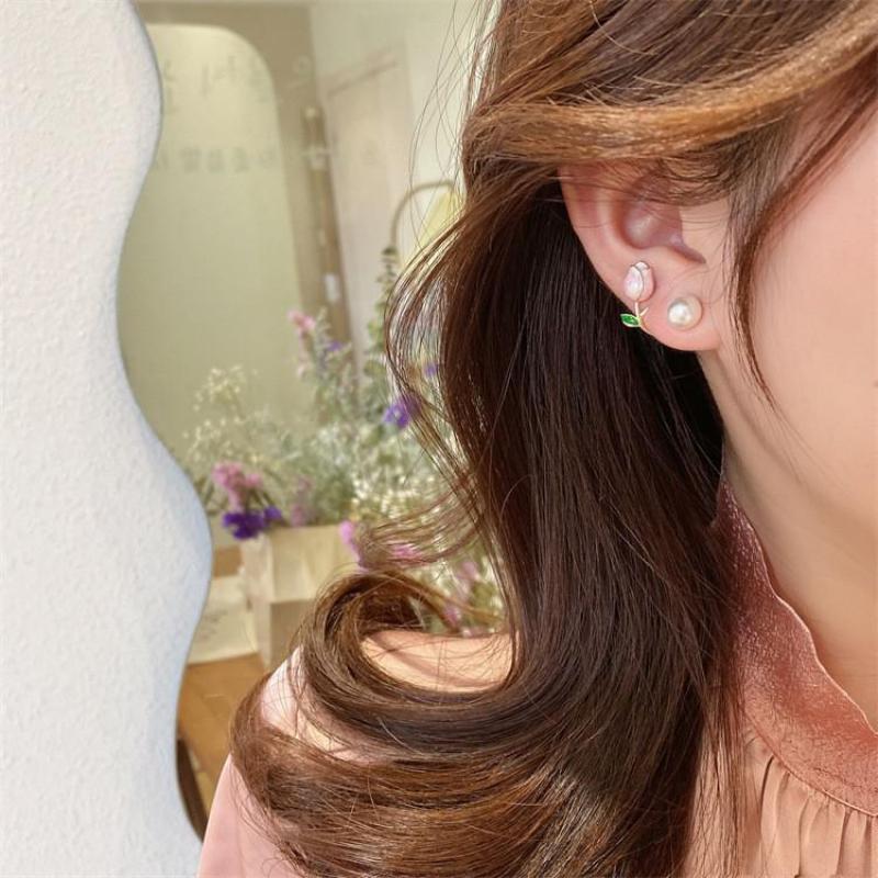 925 argent aiguille mode corée - Pearl Earring Stud avis et prix