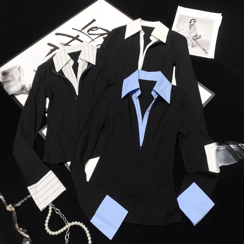 Chemisier élégant à col polo,  - Women Formal Wear Tops avis et prix