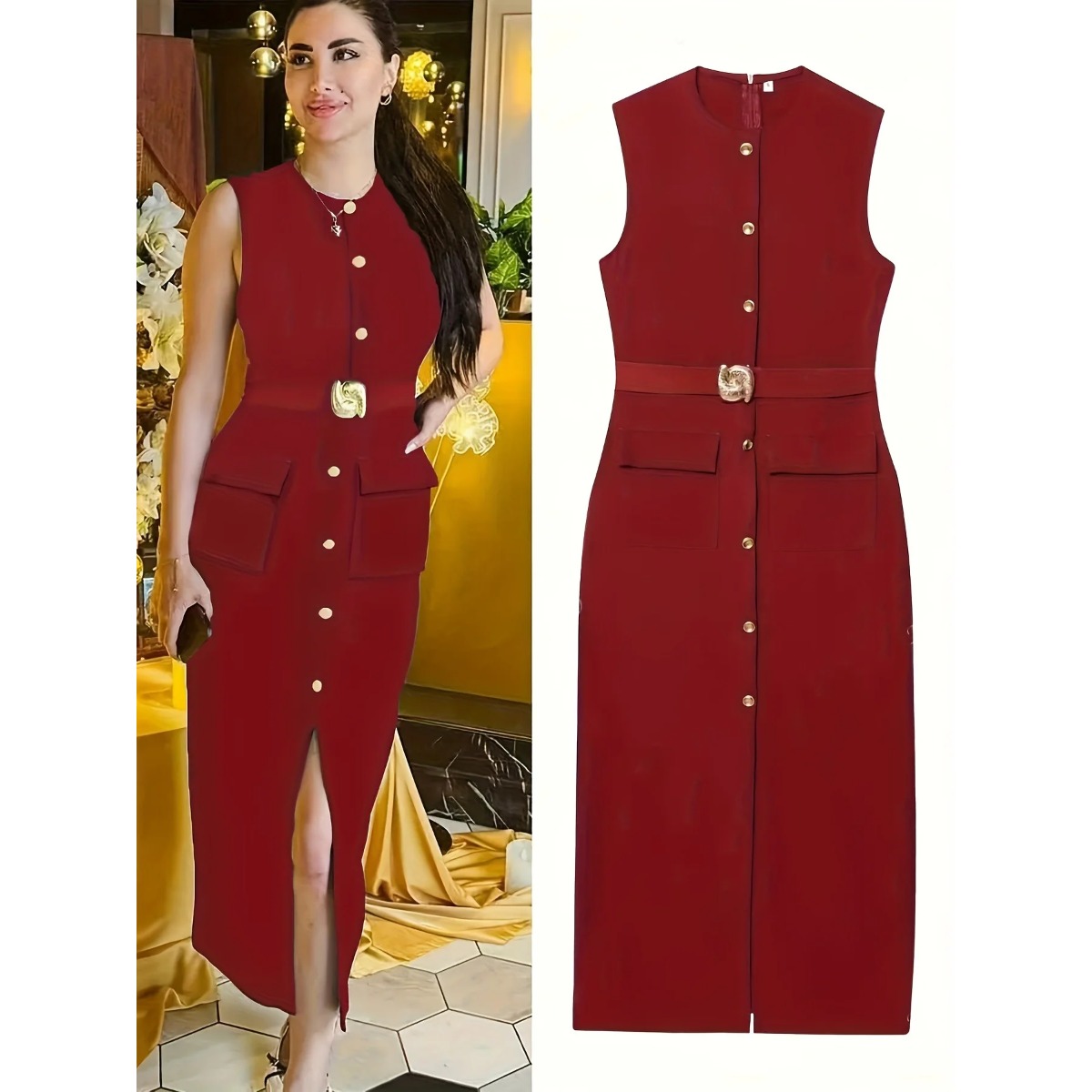 Robe sans manches à col rond p - Women'S Formal Dinner Wear avis et prix
