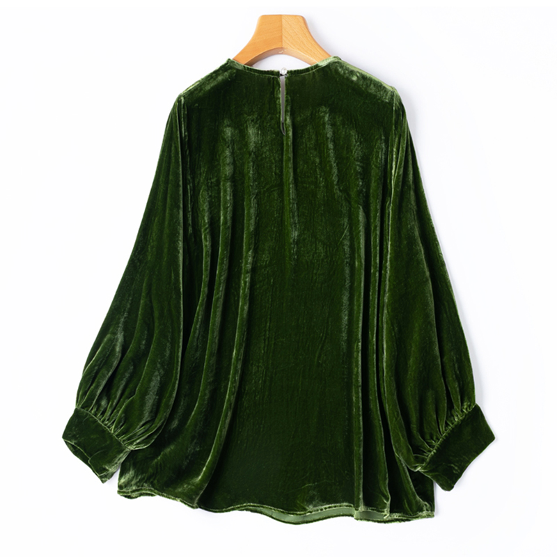 Chemisier en velours de soie p - Silk Blouse Button avis et prix