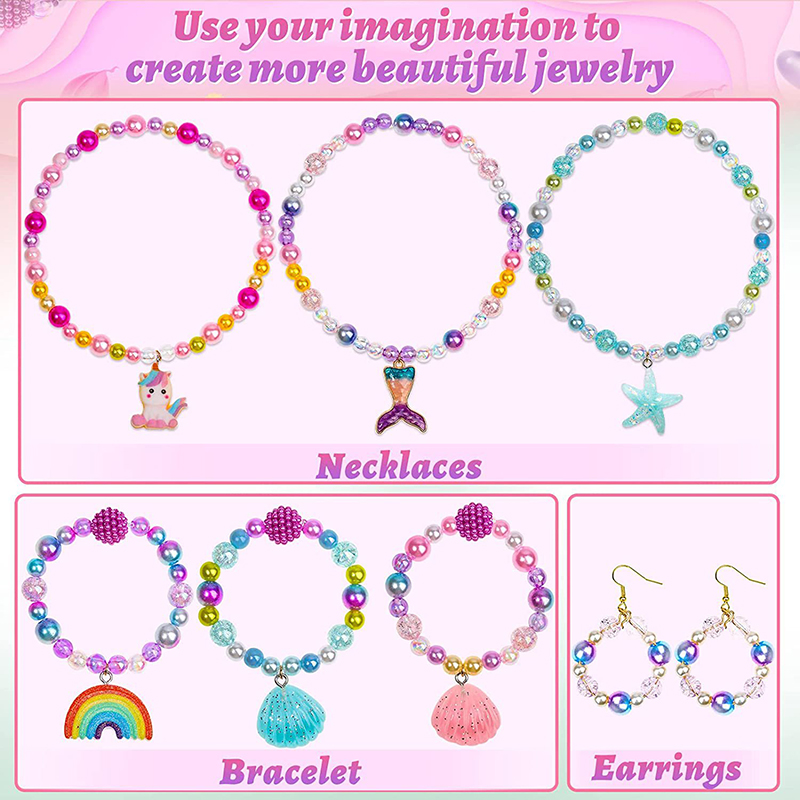 Kit de perles ABS arc-en-ciel, - Pearl Earring Stud avis et prix