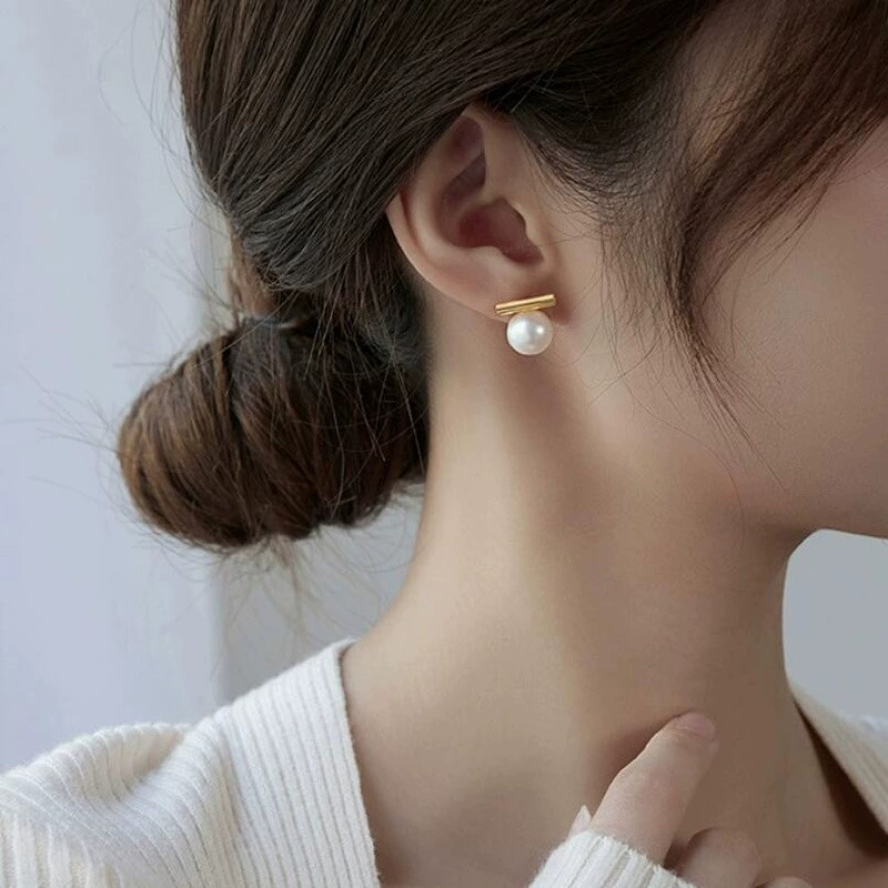 Boucles d'oreilles tendance en - Pearl Earring Stud avis et prix