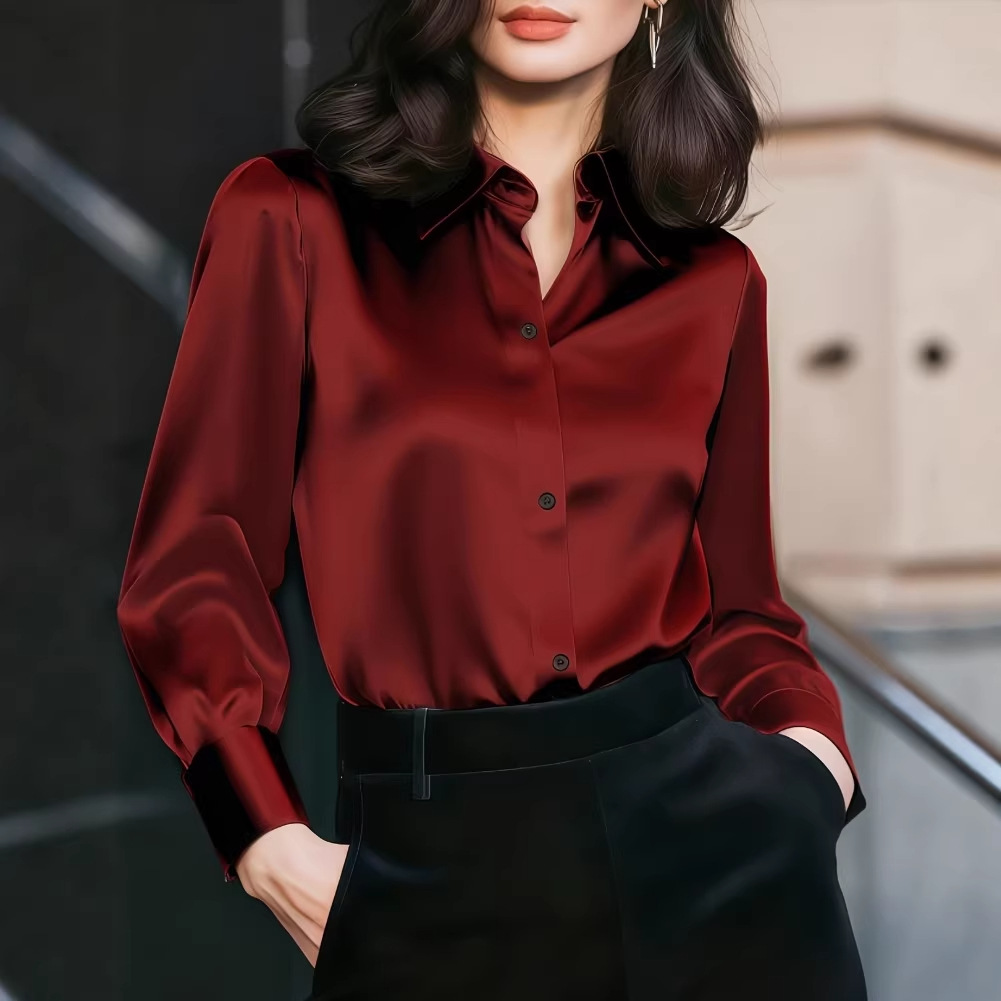 Chemisier pour femmes en satin - Women'S Elegant Formal Wear avis et prix